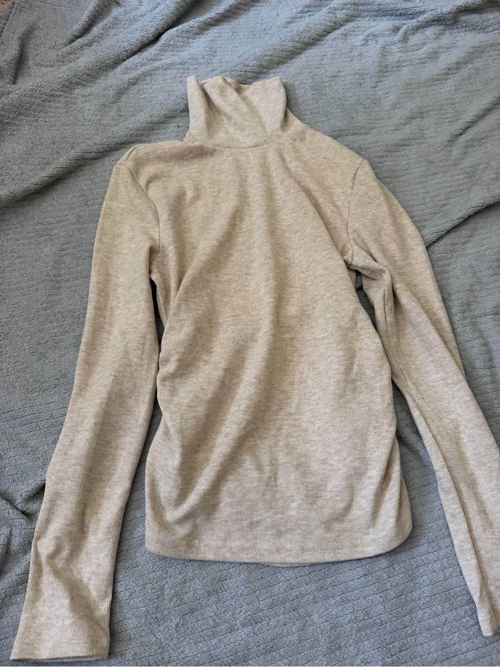 Light Gray Turtleneck Sweater - Women